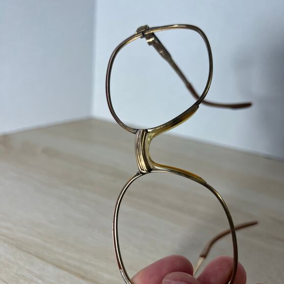 Vintage Metzler Germany 793 Sunglasses Frames Only Gold 130 Flex Hinge main image 7